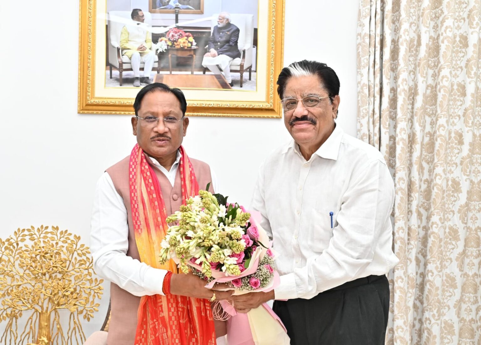 मुख्यमंत्री से राज्य नीति आयोग के नवनियुक्त उपाध्यक्ष गणेश शंकर मिश्रा ने की सौजन्य मुलाकात।