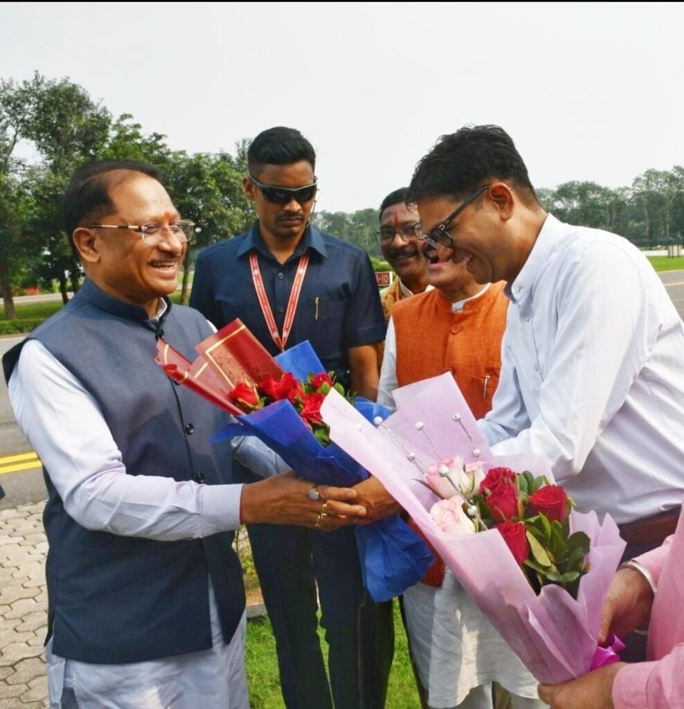 रायगढ़ पहुंचने पर मुख्यमंत्री विष्णुदेव साय का हुआ भव्य स्वागत…..