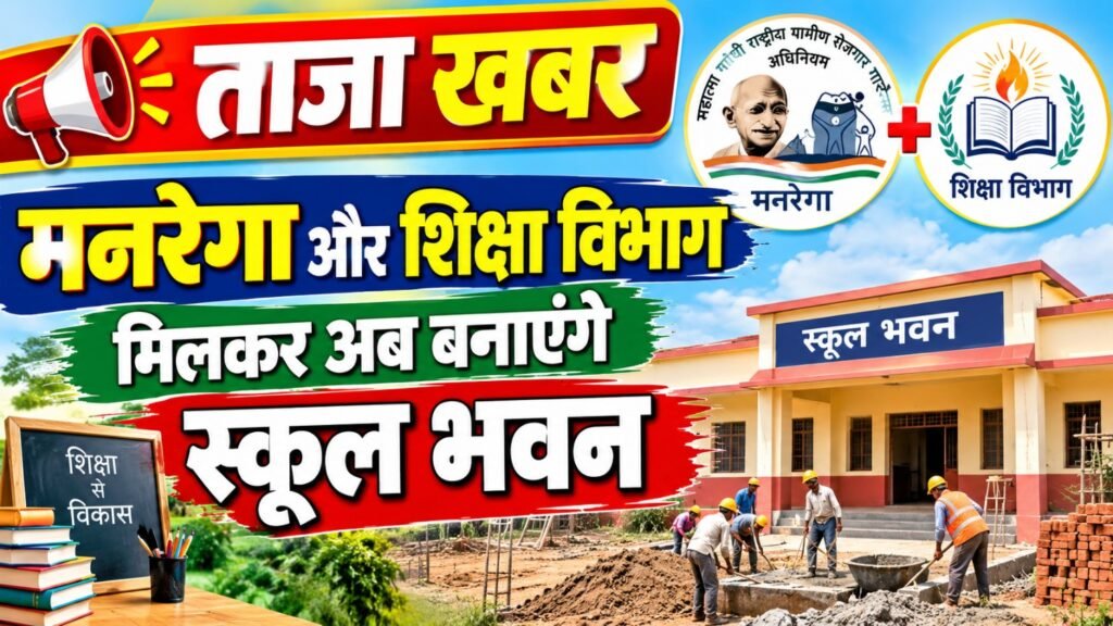 स्कूलों में अतिरिक्त कक्षा-कक्ष के लिए मनरेगा और शिक्षा विभाग की राशि का होगा अभिसरण, आयुक्त ने जारी किए निर्देश।
