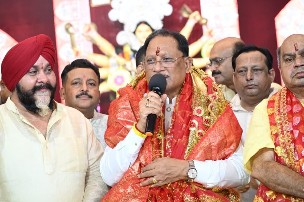 मुख्यमंत्री विष्णु देव साय ने मां काली और मां दुर्गा की पूजा-अर्चना कर प्रदेश की सुख-समृद्धि की कामना की….